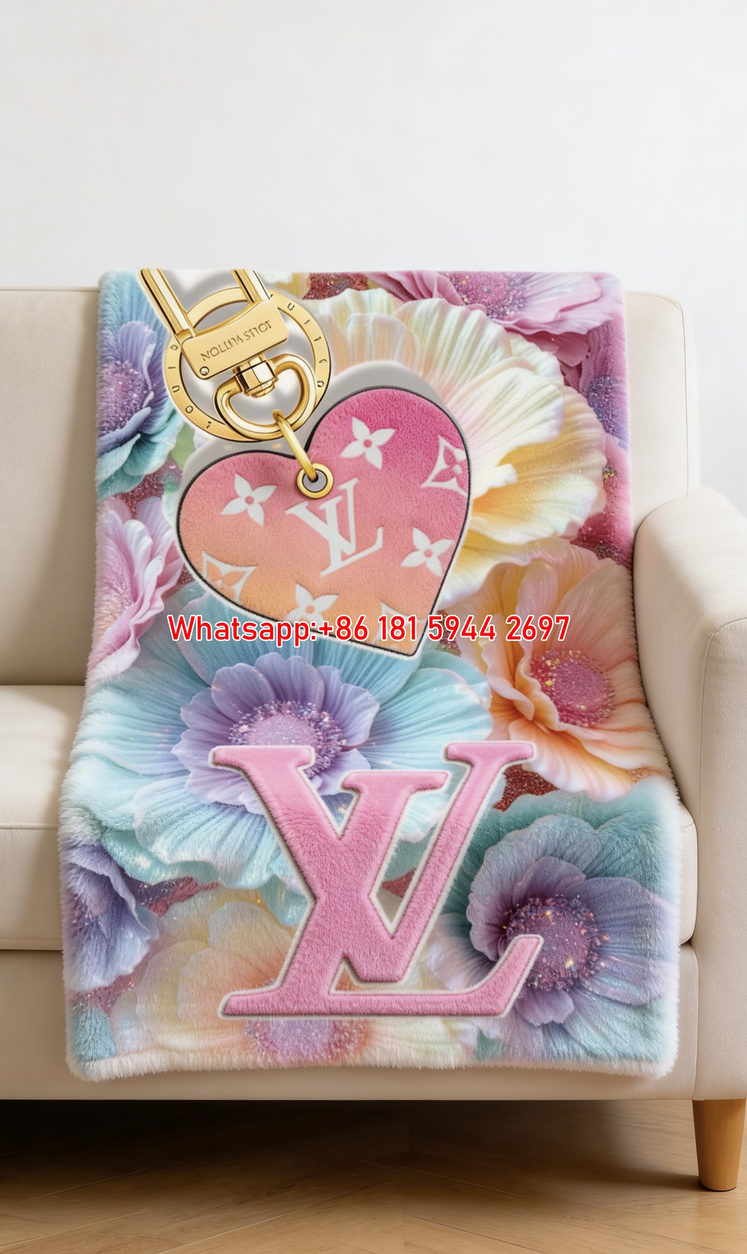 Pastel Floral LV Throw IMG_3142